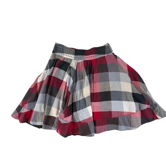 Twenty One Woman’s Red White and Black High Waist Fully Lined Plaid Skirt Size M - Picture 6 of 11